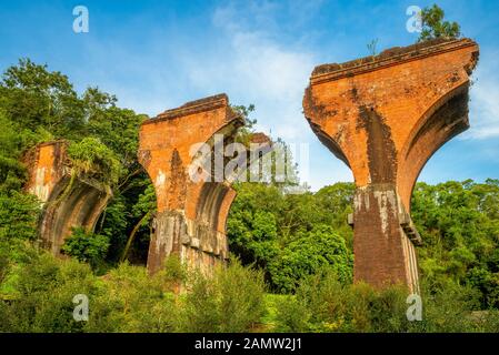 Ruinen von teng Brücke, Miaoli County, Taiwan Stockfoto