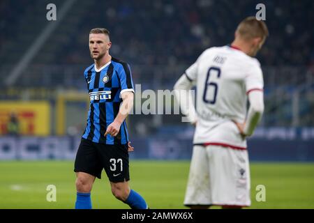 Mailand skriniar (fc internazionale) während Inter vs Cagliari, Milano, Italien, 14. Januar 2020, Fußball-italienische TIM-Cup-Meisterschaft Stockfoto