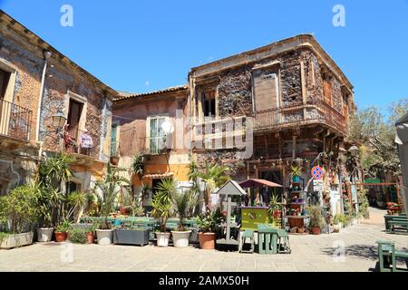 Städtischer Straßenbaubezirk San Berillo Quartiere in Catania Stockfoto