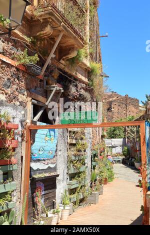 Städtischer Straßenbaubezirk San Berillo Quartiere in Catania Stockfoto