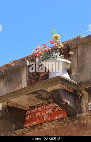 Städtischer Straßenbaubezirk San Berillo Quartiere in Catania Stockfoto