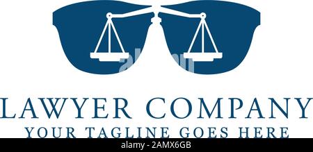 Logo der Kanzlei gestaltet Bild, Anwältin Logo Inspiration, Stock Vektor