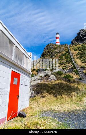 Cape Palliser Lighthouse, 1897, Wairarapa, North Island, Neuseeland Stockfoto