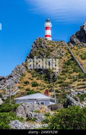 Cape Palliser Lighthouse, 1897, Wairarapa, North Island, Neuseeland Stockfoto