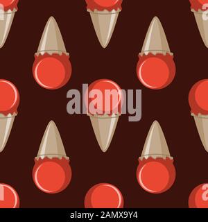 Eis choco Kegel nahtlose Muster Hintergrund Stock Vektor