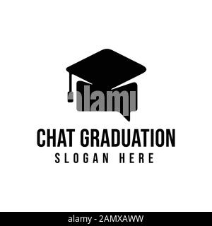 Ideen für Chat und Abschlussfeier. Inspiration Logo Design. Darstellung Des Vektor-Vorlagenbildes. Isoliert Auf Weißem Hintergrund Stock Vektor