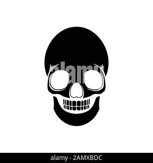 Ideen für das Logo der Totenkopfknochen. Inspiration Logo Design. Darstellung Des Vektor-Vorlagenbildes. Isoliert Auf Weißem Hintergrund Stock Vektor
