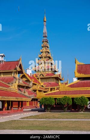 Mandalay Königspalast, Mandalay, Myanmar Stockfoto