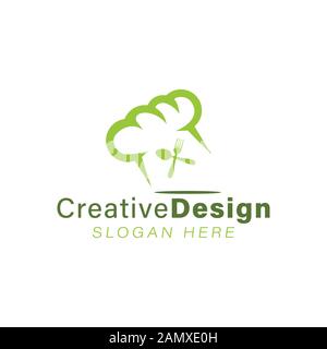Kochmütze, Cap Logo Ideen. Inspiration Logo Design. Darstellung Des Vektor-Vorlagenbildes. Isoliert Auf Weißem Hintergrund Stock Vektor