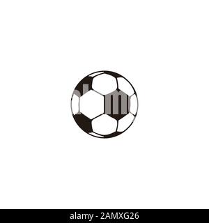 Ideen zum Fußballball-Logo. Inspiration Logo Design. Darstellung Des Vektor-Vorlagenbildes. Isoliert Auf Weißem Hintergrund Stock Vektor