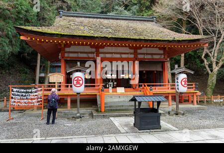 Eine sekundäre Schrein von Kotohiragu, auch genannt Konpirasan oder Kompirasan, ein Shinto Schrein in der Präfektur Kagawa auf der Insel Shikoku in Japan. Stockfoto