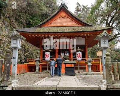 Das innere Heiligtum in Kotohiragu, auch genannt Konpirasan oder Kompirasan, ein Shinto Schrein in der Präfektur Kagawa auf der Insel Shikoku in Japan. Stockfoto