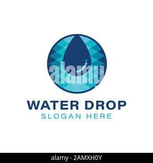 Ideen für das Logo "Wassertropfen". Inspiration Logo Design. Darstellung Des Vektor-Vorlagenbildes. Isoliert Auf Weißem Hintergrund Stock Vektor