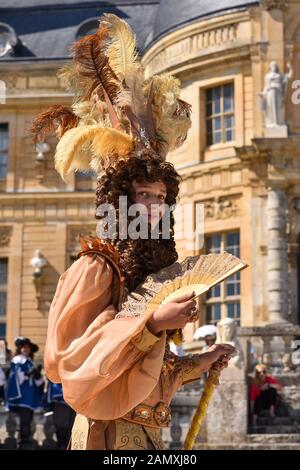 MAINCY, Frankreich - 11. Juni 2017: 13. jährlichen 'Grand Siècle' Day im Château de Vaux-le-Vicomte (südöstlich von Paris). Stockfoto