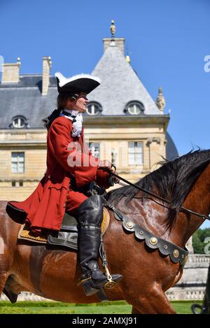 MAINCY, Frankreich - 11. Juni 2017: 13. jährlichen 'Grand Siècle' Day im Château de Vaux-le-Vicomte (südöstlich von Paris). Stockfoto