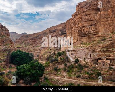 St. George orthodoxe Kloster im Wadi Qelt Stockfoto