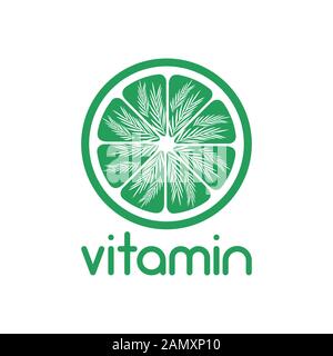 Slice Lemonade Juice Logo Ideen. Inspiration Logo Design. Darstellung Des Vektor-Vorlagenbildes. Isoliert Auf Weißem Hintergrund Stock Vektor