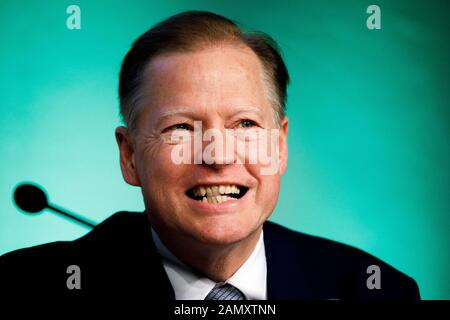 Berlin, Deutschland. Januar 2020. Karel Heijs, Leiter Kompetenzzentrum Life Sciences der Messe Berlin, spricht bei der Eröffnungs-Pressekonferenz auf der Internationalen Grünen Woche. Die weltweit größte Messe für Lebensmittel, Landwirtschaft und Gartenbau wird vom 17. Bis 26. Januar laufen. Credit: Carsten Koall / dpa / Alamy Live News Stockfoto