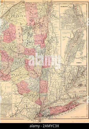 Atlas der Bezirke Montgomery und Fulton, New York: Aus tatsächlichen Umfragen. Stockfoto