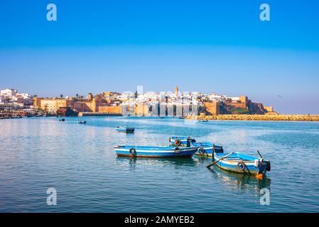 Kasbah von Udayas Festung in Rabat Marokko. Kasbah Udayas ist alten Attraktion von Rabat Marokko Stockfoto