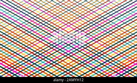 Abstrakter geometrischer Vektorhintergrund von diagonal parallel schneidenden farbigen Linien. Stock-Vektor-Illustration, moderne Farben für Cover-Design, texti Stock Vektor