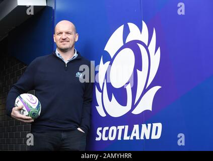 BT Murrayfield Stadium.Scotland, Edinburgh.UK 15.-Jan-20 Schottland Rugby-Kader Ankündigung; Head Coach Gregor Townsend nennt den breiteren schottischen Kader für die Spiele der Guinness Six Nations 2020. Kredit: Eric mccowat/Alamy Live News Stockfoto