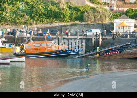 RNLI-Station Ilfracombe North Devon. Die rettungsboote Stockfoto