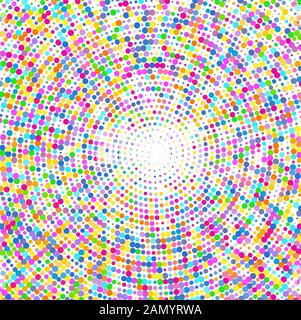 Mehrfarbige Punkte auf weißem Hintergrund Stock Vektor