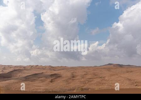 Die Form der Sanddünen in der Wüste Lut Stockfoto