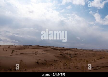 Die Form der Sanddünen in der Wüste Lut Stockfoto