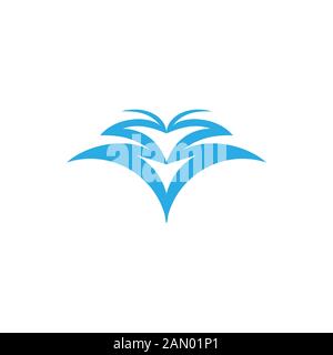 Symbol für Wassersprießzeichen - Logo-Vektor Stock Vektor