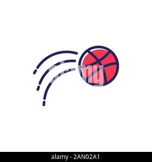 Basketball Motion Simple Line Logo Vector Stock Vektor