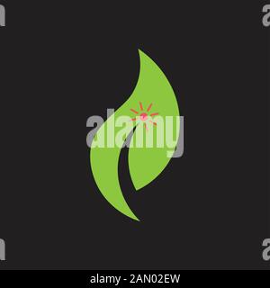 Geometrische Blatt sun Symbol logo Vektor Stock Vektor