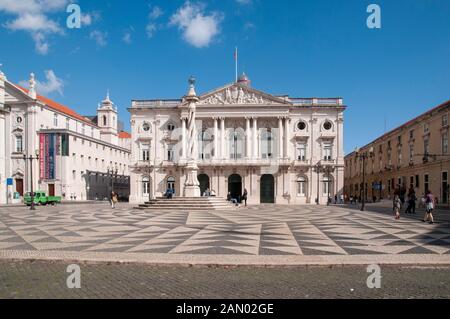 Rathaus von Lissabon, Stadtflughafen Camara de Lisboa in Praca do Municipio, (Stadtteilplatz), Lissabon, Portugal. Stockfoto