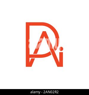 Letter Pai einfacher Logo-Vektor Stock Vektor