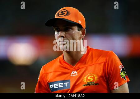 Januar 2020; Optus Stadium, Perth, Western Australia, Australien; Big Bash League Cricket, Perth Scorchers versus Melbourne Stars; Jhye Richardson von den Perth Scorchers - redaktionelle Verwendung Stockfoto