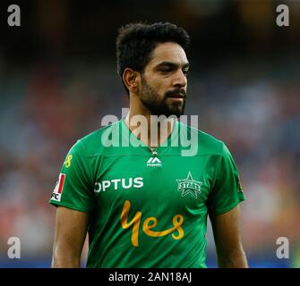 Januar 2020; Optus Stadium, Perth, Western Australia, Australien; Big Bash League Cricket, Perth Scorchers versus Melbourne Stars; Haris Rauf von den Melbourne Stars - redaktionelle Verwendung Stockfoto