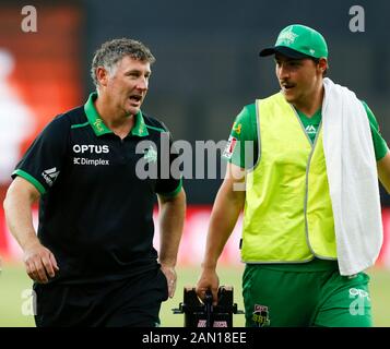 Januar 2020; Optus-Stadion, Perth, Western Australia, Australien; Big Bash League Cricket, Perth Scorchers versus Melbourne Stars; Melbourne-Trainer David Hussey - redaktionelle Verwendung Stockfoto