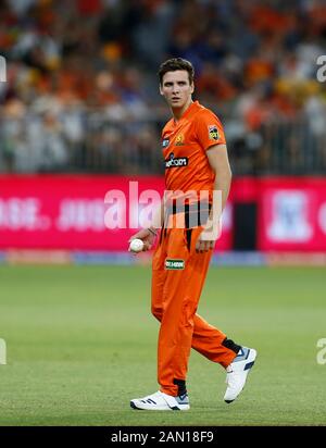 Januar 2020; Optus Stadium, Perth, Western Australia, Australien; Big Bash League Cricket, Perth Scorchers versus Melbourne Stars; Jhye Richardson von den Perth Scorchers - redaktionelle Verwendung Stockfoto