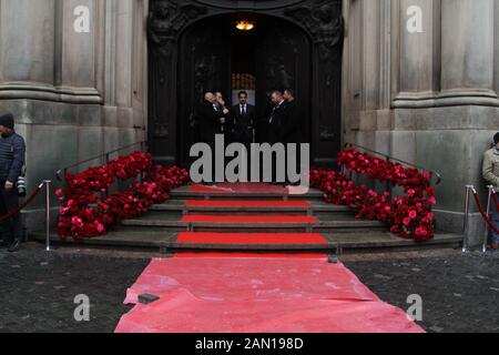 Trauerfeier für Jan Fedder, St. Michaelis, Englische Planke, Hamburg, 14.01.2020 Stockfoto