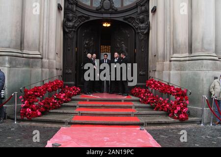 Trauerfeier für Jan Fedder, St. Michaelis, Englische Planke, Hamburg, 14.01.2020 Stockfoto