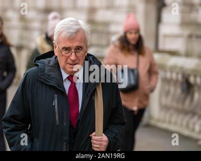 London UK 15. Jan.2020 John Mcdonnell, Shadow Chancellor in Whitehall London UK Credit Ian DavidsonAlamy Live News Stockfoto