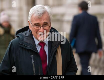 London UK 15. Jan.2020 John Mcdonnell, Shadow Chancellor in Whitehall London UK Credit Ian DavidsonAlamy Live News Stockfoto