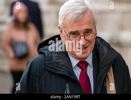 London UK 15. Jan.2020 John Mcdonnell, Shadow Chancellor in Whitehall London UK Credit Ian DavidsonAlamy Live News Stockfoto