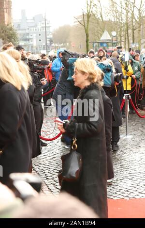 Dorothea Schenck, Trauerfeier für Jan Fedder, St. Michaelis, Englische Planke, Hamburg, 14.01.2020 Stockfoto