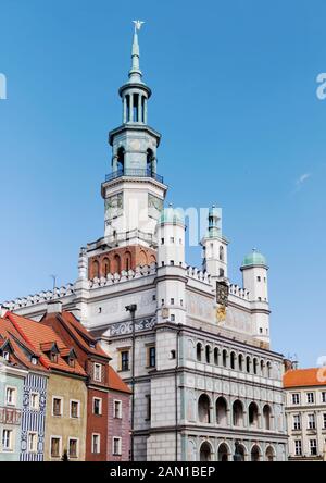 Bild eines berühmten Rathaus in Poznan die Hauptstadt der Provinz Großpolen. Stockfoto