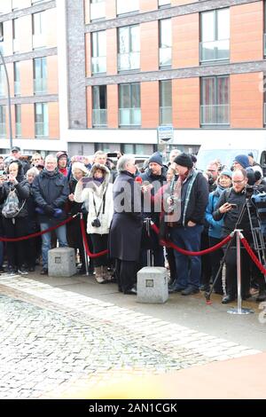 Trauerfeier für Jan Fedder, St. Michaelis, Englische Planke, Hamburg, 14.01.2020 Stockfoto