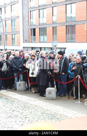 Trauerfeier für Jan Fedder, St. Michaelis, Englische Planke, Hamburg, 14.01.2020 Stockfoto