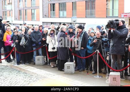 Trauerfeier für Jan Fedder, St. Michaelis, Englische Planke, Hamburg, 14.01.2020 Stockfoto