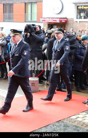 Trauerfeier für Jan Fedder, St. Michaelis, Englische Planke, Hamburg, 14.01.2020 Stockfoto